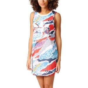 Adidas Trefoil Venice Beach Sleeveless Mini Dress S